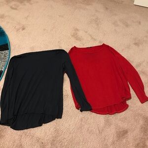 Elegant Women's Sweater Set - Black and Red, selling as a set only